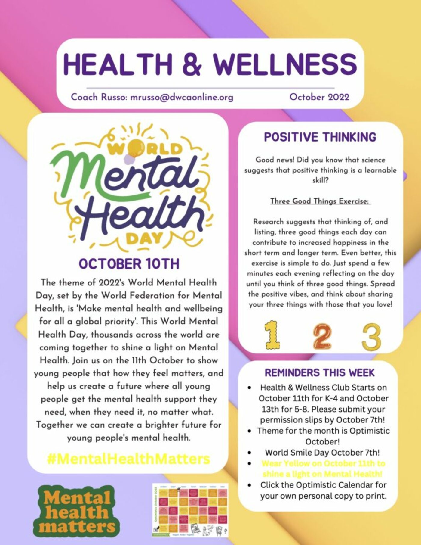 Health and Wellness Newsletter